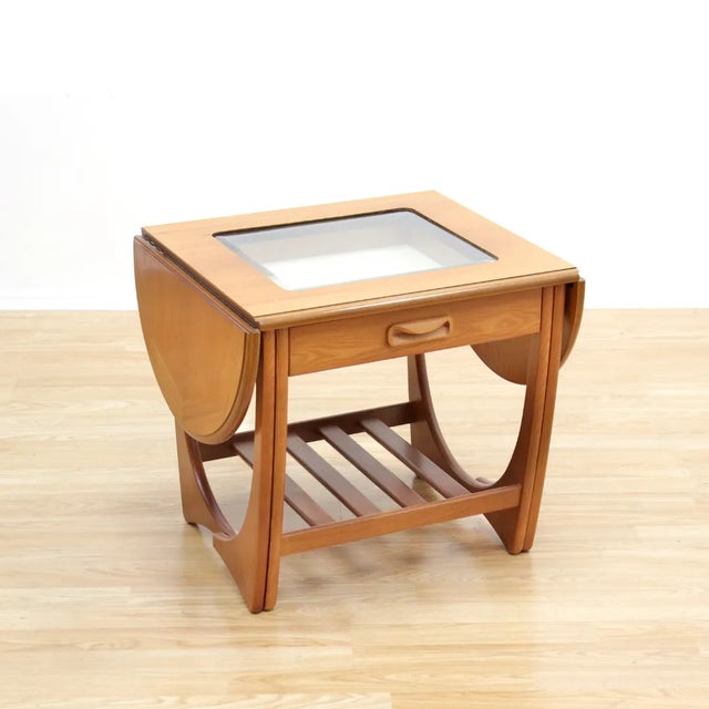 1970s Mid Century Teak Side Table With Leaves by G Plan For Sale - Image 9 of 10