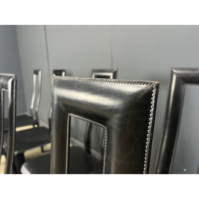 Italian Regia Dining Chairs by Antonello Mosca for Ycami, 1980s, Set of 8 For Sale - Image 12 of 13