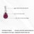 Dainty Pear Cut 0.82 Ct Ruby Bezel Set Solitaire Pendant in 925 Sterling Silver For Sale - Image 10 of 12