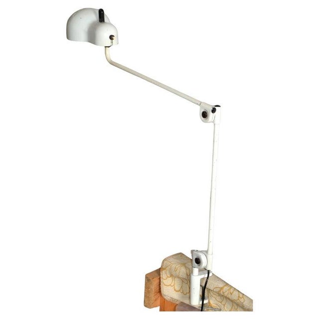 Stilnovo 1950s Stilnovo Swing Desk Table Lamp Off White Finish Mid-Century Modern Italy For Sale - Image 4 of 12