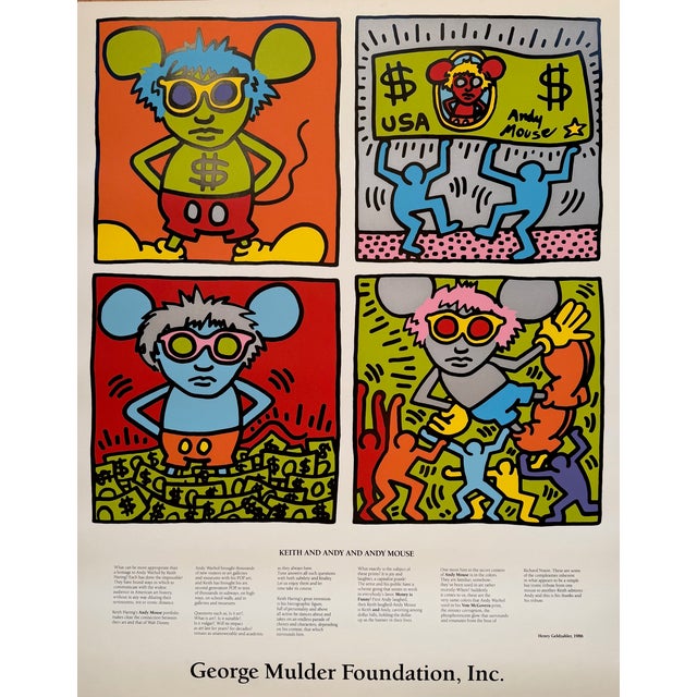 OFFICIAL KEITH HARING – “Keith and Andy and Andy Mouse” (1986) Published by the George Mulder Foundation, Inc This...