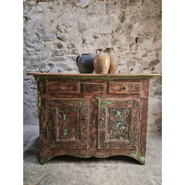 18th Century Rustic French Walnut Buffet Cabinet For Sale - Image 6 of 18