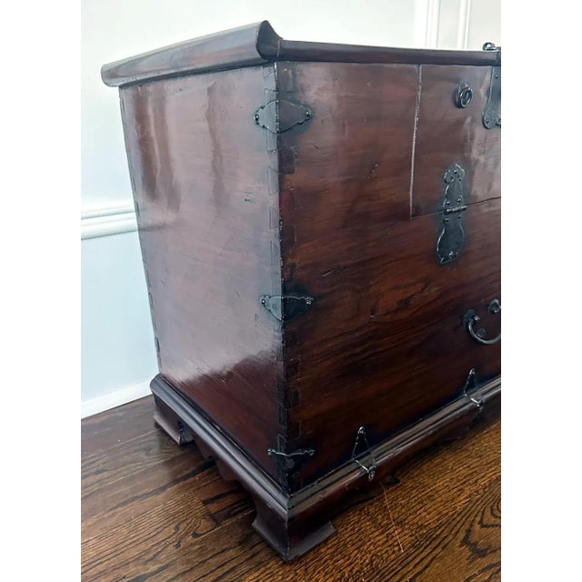 Chocolate Antique Korean Book Bandaji from Gyeongsang Do For Sale - Image 8 of 12