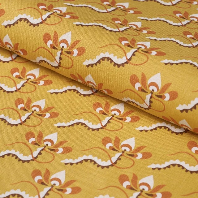 Schumacher SAMPLE - Schumacher X Laura Gonzalez Bombay Rainbow Fabric In Mimosa For Sale - Image 4 of 4