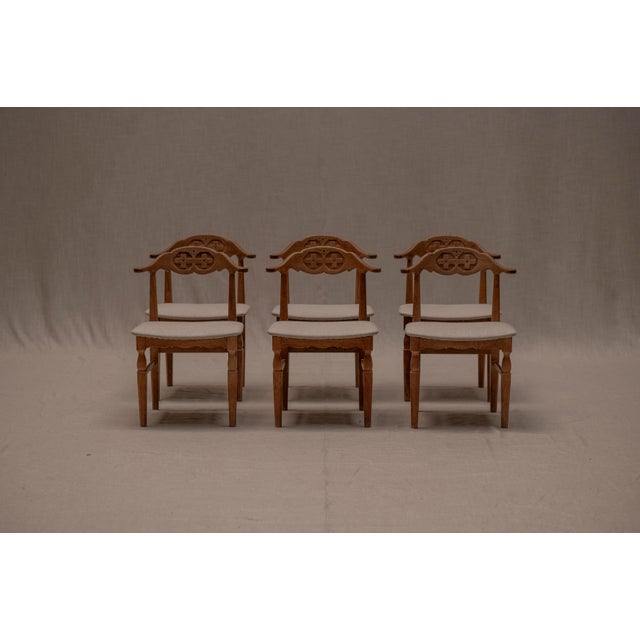 Vintage Dining Chair Set by Henning Kjærnulf, 1960s, Set of 6 For Sale - Image 12 of 12