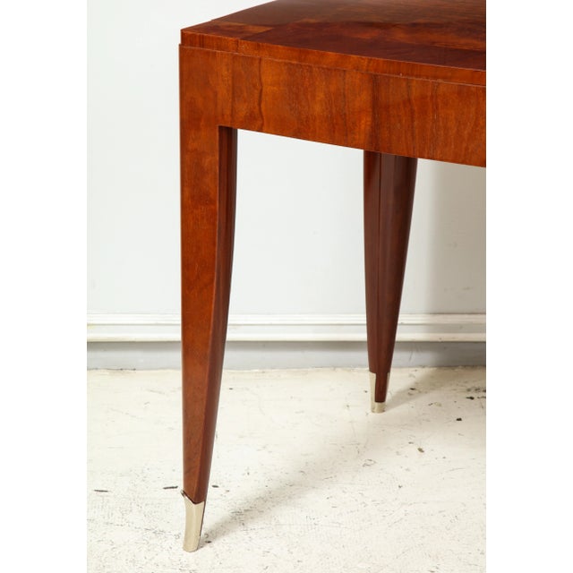 Wood Bespoke Walnut Table in the Manner of Jules Leleu For Sale - Image 7 of 9