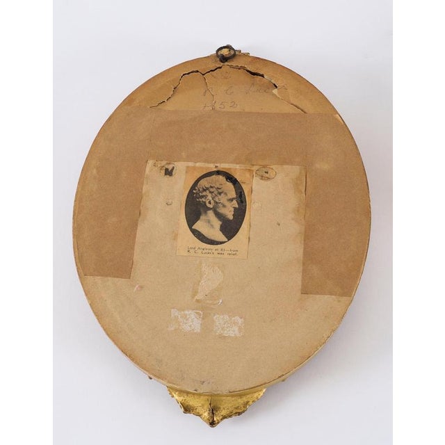 Antique Framed Wax Portrait Reliefs of Mr. And Mrs. Blaauw, 19th Century, Set of 2 For Sale - Image 9 of 13