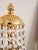 French Hollywood Regency Table Lamp in Gilt Brass with Cascading Crystal Prisms, 1950s For Sale - Image 18 of 18