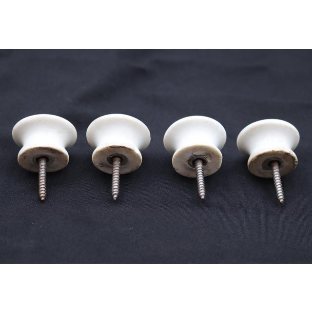 Set of Vintage 1.25 In. Ceramic Cabinet Drawer Knobs For Sale - Image 6 of 6