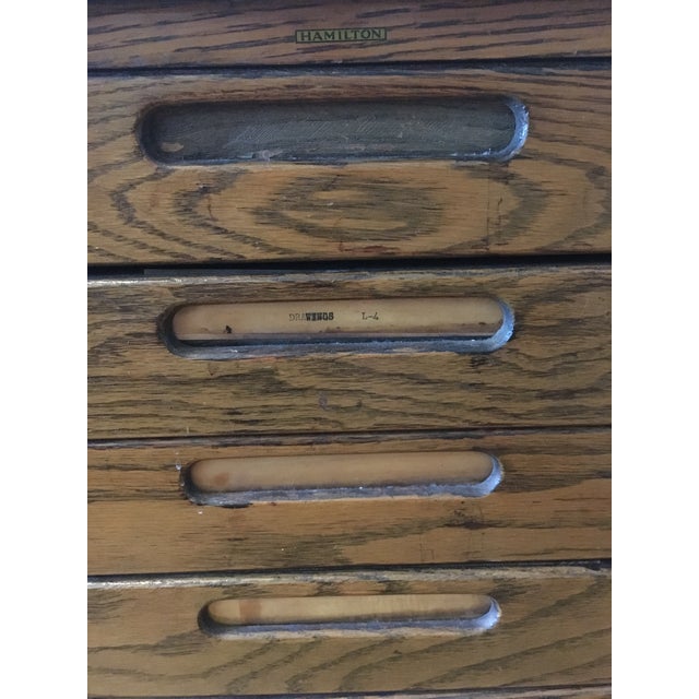 Vintage Hamilton Wood Flat File Chairish