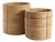 Cane Rattan Round Tree Baskets, Set Of 2 For Sale
