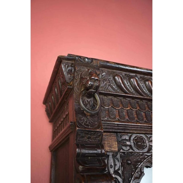 Brown Neo-Renaissance Cabinet in Oak For Sale - Image 8 of 9