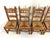 Rustic Oak Razor High Back Dining Chairs, 1960s, Set of 6 For Sale - Image 8 of 18
