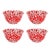 Crow Canyon Home Splatterware, 14 oz. Small Footed Bowls in Red & White - Set of 4 For Sale In San Francisco - Image 6 of 6