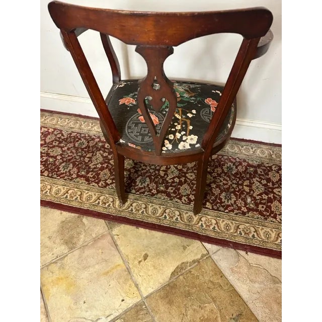 Asian Early 1900s Antique Asian Accent Chair With Inlay For Sale - Image 3 of 7