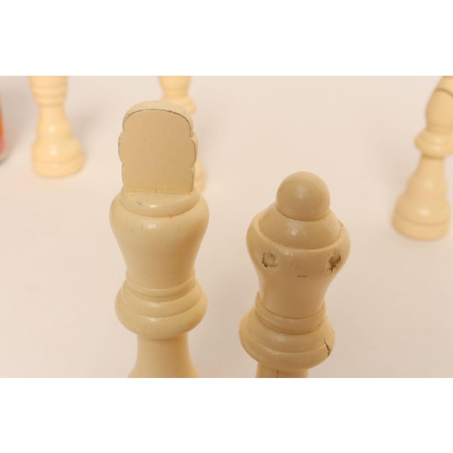 Vintage Folk Art l.l. Bean Wooden Chess Pieces - Complete Set 32 Pieces For Sale - Image 14 of 18
