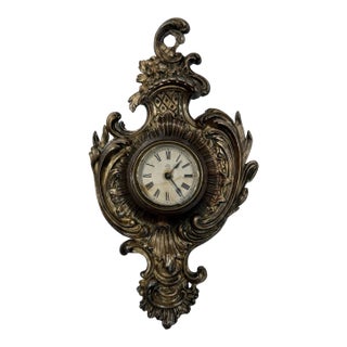 Antique Ansonia Miniature Cartel Novelty Wall Clock For Sale