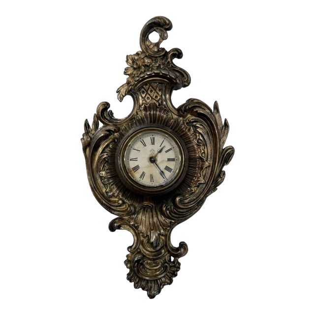 Antique Ansonia Miniature Cartel Novelty Wall Clock For Sale