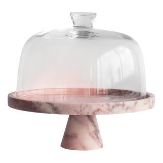 Pink Marble Cake Stand from Kiwano Concept For Sale