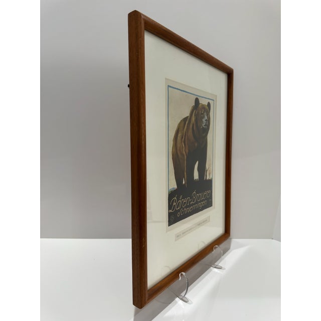 Late 20th Century Ludwig Hohlwein Bären-Brauerei Schwenningen Bear Beer Print Framed For Sale In Atlanta - Image 6 of 7