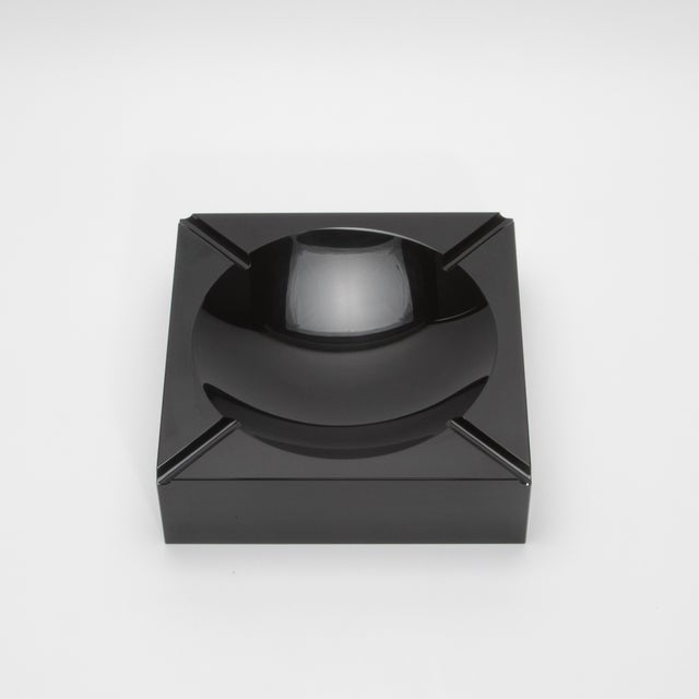 Black Crystal Cigar Ashtray by Ka Glass For Sale - Image 4 of 8