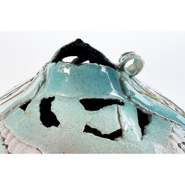 Post-Modern Hand-Built Studio Pottery Sculptural Vessel For Sale In Miami - Image 6 of 9