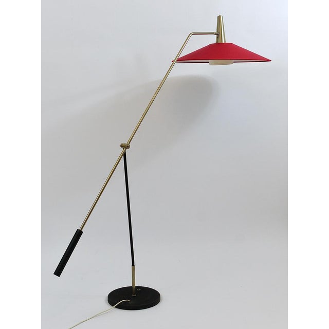 Mid-Century Counterweight Floor Lamp in Nickel & Brass from Rupert Nikoll, 1960s For Sale - Image 13 of 18