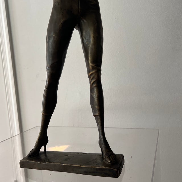 20th Century Bronze Figure of Lady by Italian Aldo Vitaleh For Sale - Image 9 of 11