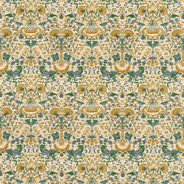 Morris & Co Lodden Fabric in Manilla/Bayleaf For Sale