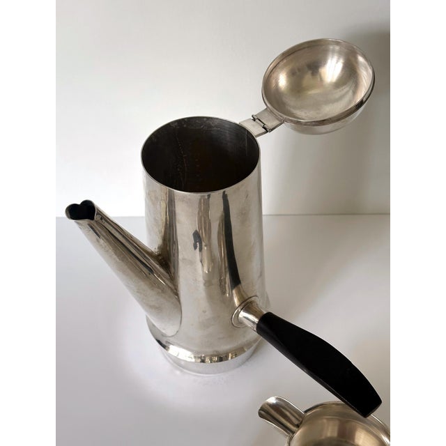 1960s Mid-Century Modern Modern Mexican Silver Coffee Set by Williams Spratling - 3 pcs For Sale - Image 10 of 15