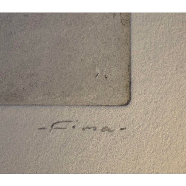 1960s Black and White Mid-Century Still Life Lithograph by Artist Fima, Signed (14.5” X 17.25”) For Sale - Image 5 of 8