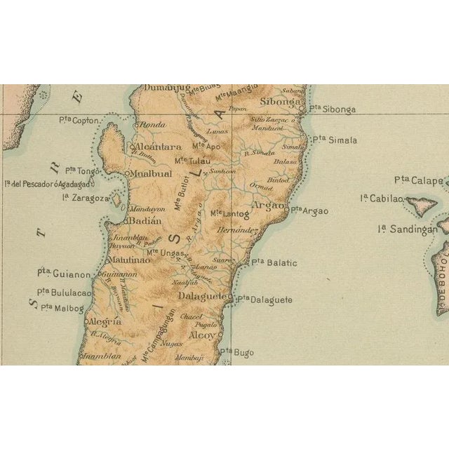 Late 19th Century Map of the Island of Cebu, 1899 For Sale - Image 5 of 9