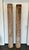 Wonderful pair of antique wooden Columns, American c 1900. 8.5" diameter x 69"H. remains of some old white paint,