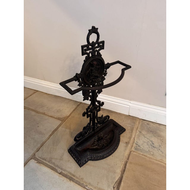 Antique Victorian Cast Iron Umbrella Stand, 1880 For Sale - Image 6 of 7