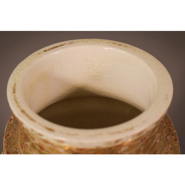 Antique Satsuma Vase, 1900s For Sale - Image 9 of 12