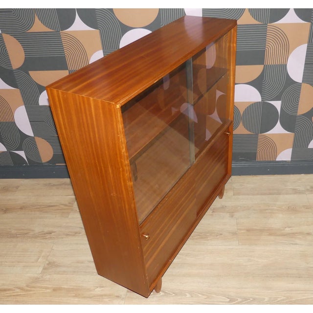 Wood Vintage Display Cabinet in Teak and Walnut, 1960s For Sale - Image 7 of 16