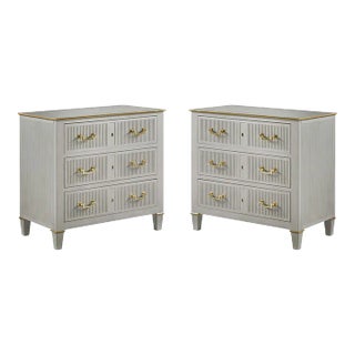 Pair of Dutch Transitional Painted Bedside Chests For Sale
