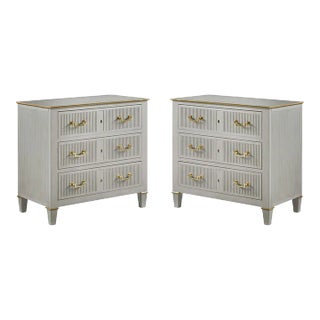 Pair of Dutch Transitional Painted Bedside Chests For Sale