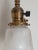 Antique Steuben Style Brass 5-Armed Chandelier For Sale - Image 13 of 16