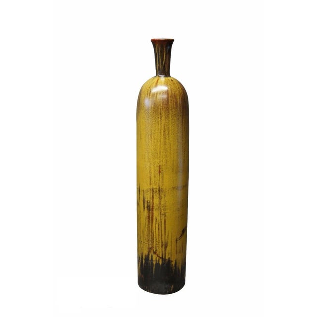 Modern Monumental John Richard Ceramic Drip Glaze Floor Palace Vase For Sale - Image 3 of 8
