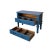 Rough Wood Blue Lacquer 2 Drawers Sideboard Credenza Table Cabinet For Sale In San Francisco - Image 6 of 10