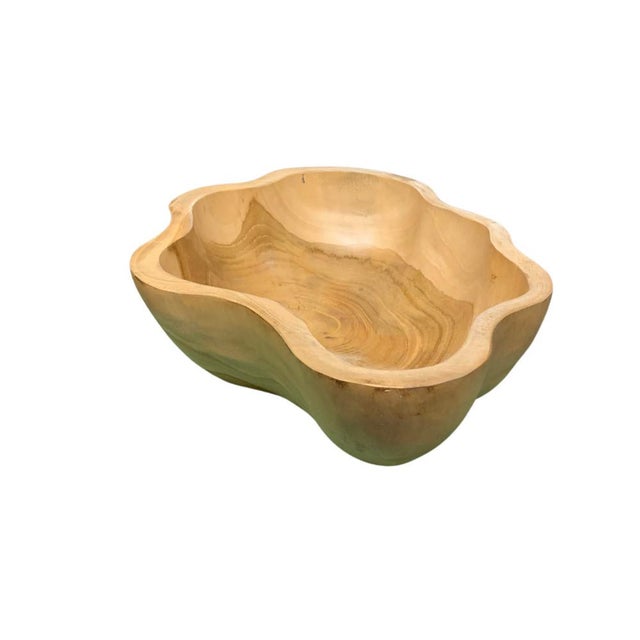 Medium Wooden Bowl For Sale - Image 4 of 5