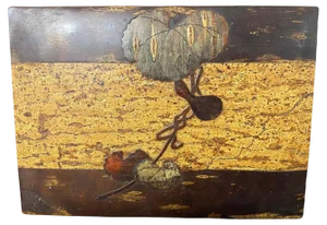 Japanese Box with Plant Design 20th Century, 1890s