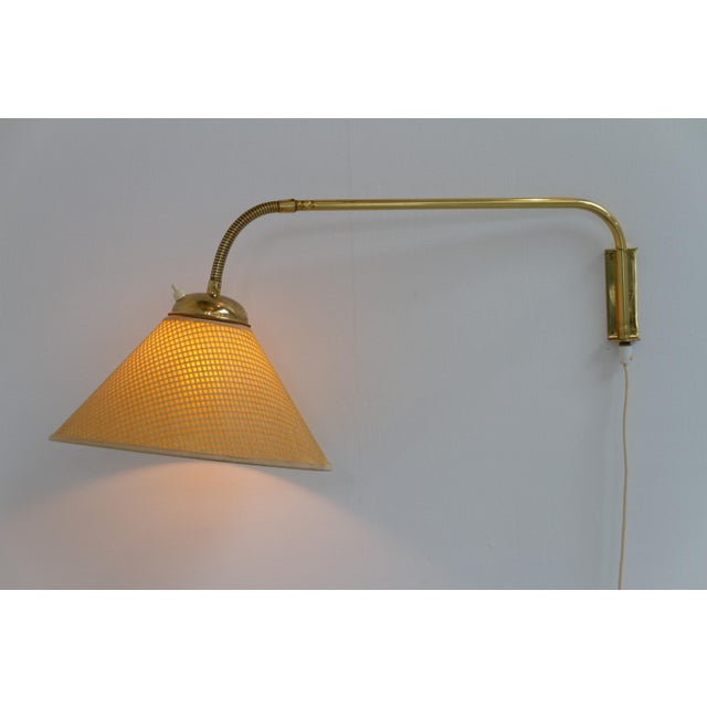 Swedish Swivel Arm Brass Wall Lamp by EAE, 1950s For Sale - Image 11 of 18