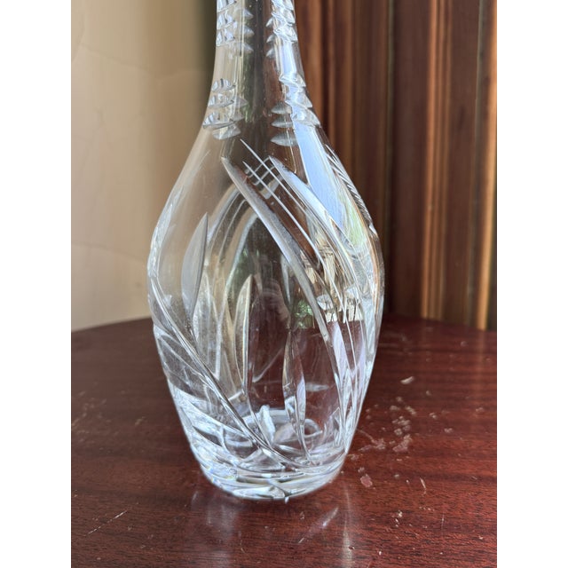 Transparent Mid 20th Century Mid Century Modern Crystal Decanter For Sale - Image 8 of 11