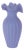 Scalloped Ribbed Stoneware Vase 9"H For Sale