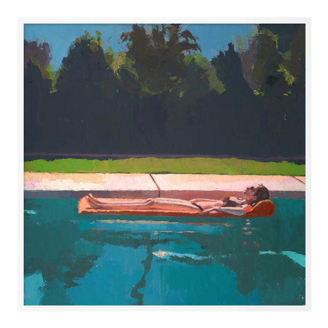 Solo Float by Caitlin Winner in White Frame, XS Art Print For Sale