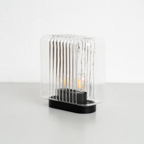 Not Yet Made - Made To Order Glass & Aluminum Lari Mini Table Lamp by Angelo Mangiarotti, 2023 For Sale - Image 5 of 15