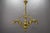 French Rococo Style Bronze and Noverdy Glass Three-Light Chandelier, 1920 For Sale - Image 12 of 18