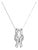 Baguette Diamond Ribbon Pendant .48cttw 14K White Gold 16" For Sale
